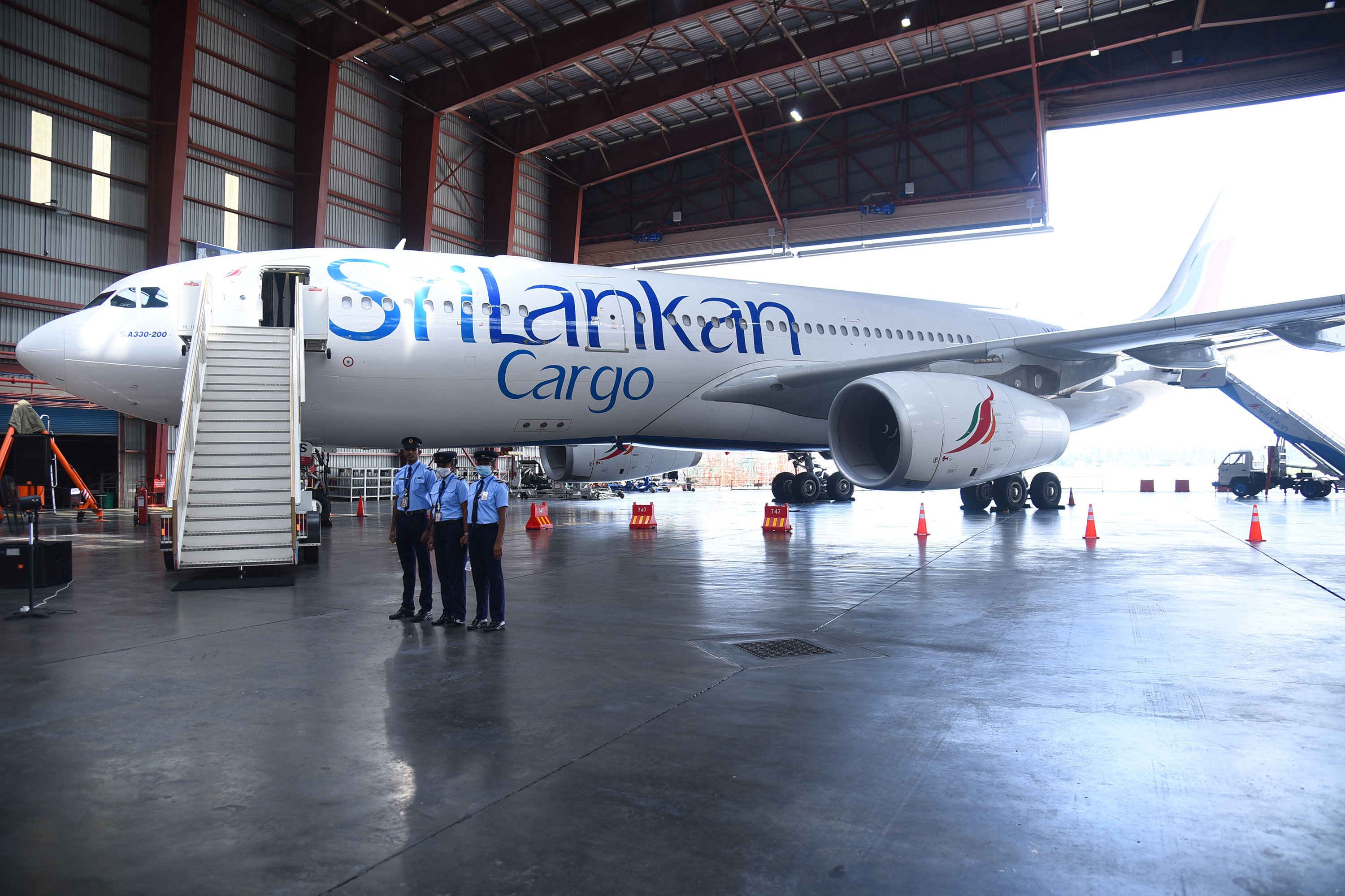 Proudly displaying the new SriLankan Cargo Livery on the SriLankan Airlines’ dedicated Cargo A330-200 wide-body freighter aircaft