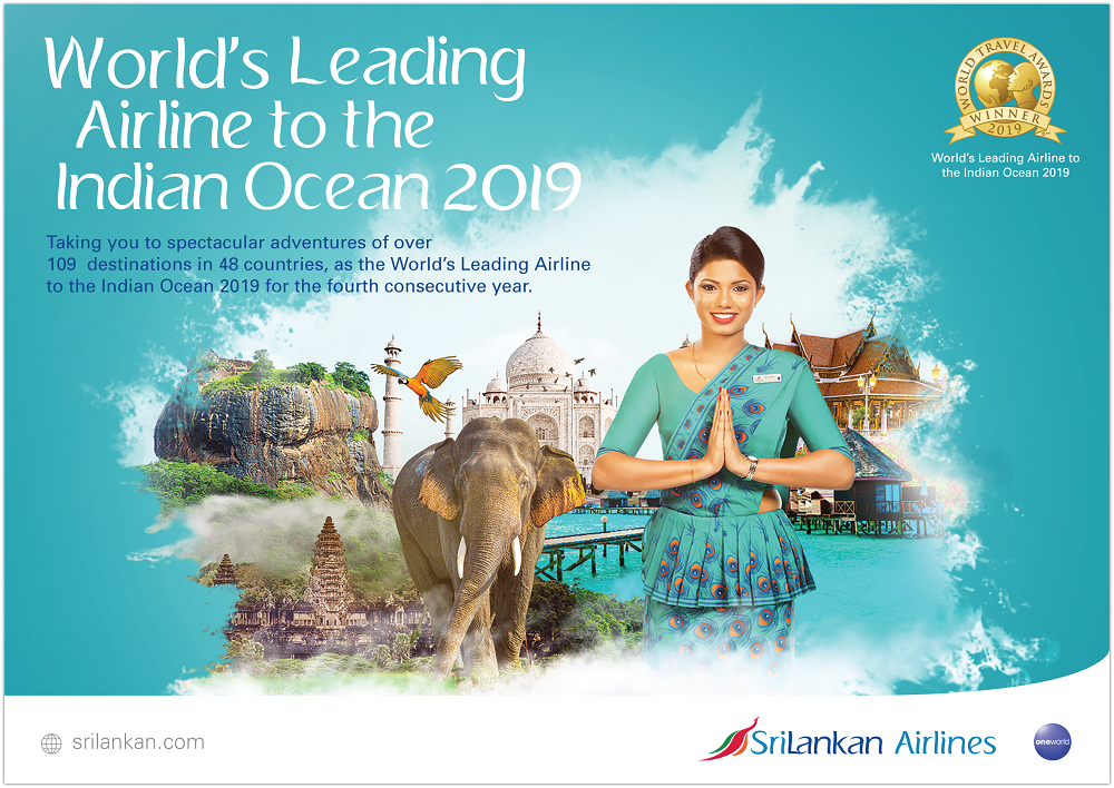 SriLankan Airlines becomes the ‘World’s Leading Airline to the Indian Ocean’ for the fourth